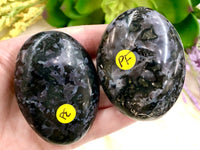 Indigo Gabbro Palmstones - Mystic Merlinite - Altar Decor - Crystal Grid - Crystal Healing - Stones and Crystals