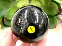 Black Tourmaline Sphere 60mm PX - Schorl - Black Tourmaline Ball - Crystal Grid - Root Chakra - Protection Stone - Altar Decor - Meditation