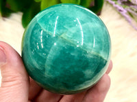 Amazonite Sphere 59mm QJ - Amazonite Crystal ball Specimen - Crystal Grid - Heart Chakra Stone - Meditation Stone - Altar Decor - Boho Decor