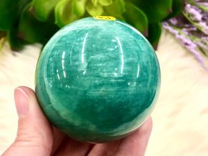 Amazonite Sphere 59mm QJ - Amazonite Crystal ball Specimen - Crystal Grid - Heart Chakra Stone - Meditation Stone - Altar Decor - Boho Decor