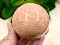 Peach Moonstone Sphere 53mm QT - Heart Chakra & Solar Plexus Chakra