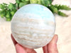 Blue Aragonite Caribbean Calcite Sphere 71mm EG