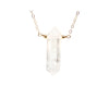 Terminated Clear Crystal Quartz Point Necklace - April Birthstone Jewelry