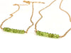 Peridot Bar Necklace