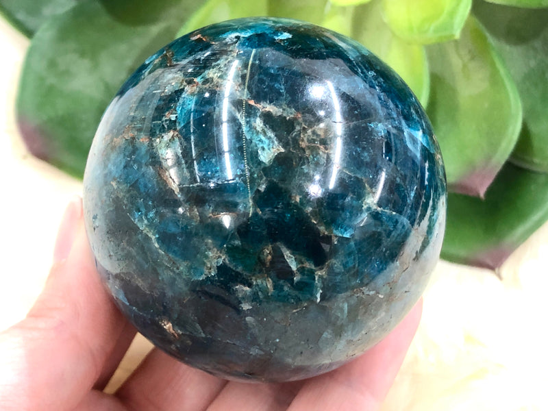 Blue Apatite Sphere 61mm FO