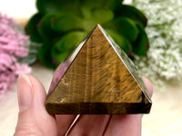 Tiger Eye Pyramid 41mm WL - Solar Plexus Chakra Stone