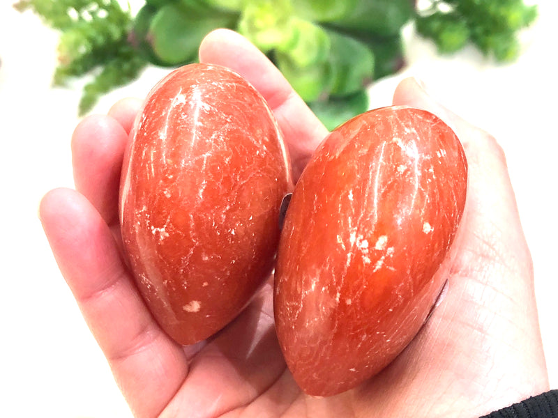 Orange Calcite Stone Heart