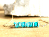 Raw Turquoise Bar Necklace - December Birthstone - Sagittarius Necklace
