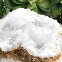 Snow Quartz White Sugar Geode Raw 155mm ER