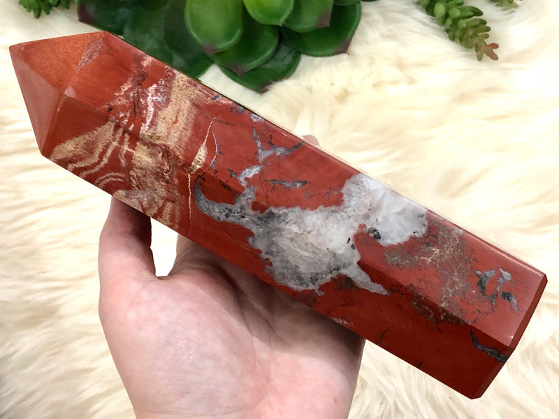 Large Brecciated Red Jasper Tower 203mm EZ