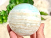 Blue Aragonite Caribbean Calcite Sphere 60mm EO