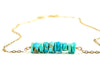 Raw Turquoise Bar Necklace - December Birthstone - Sagittarius Necklace