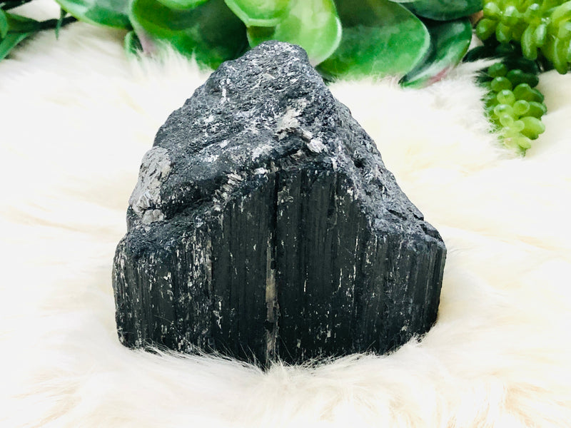 Raw Black Tourmaline Stone Freeform 84mm FZ