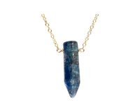 Blue Kyanite Point Bar Necklace