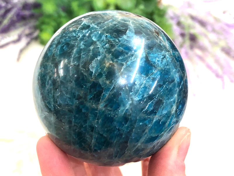Blue Apatite Sphere 67mm (CC)