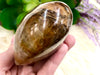 Golden Healer Heart 86mm QL- Hematoid Quartz - Solar Plexus Chakra Stone