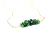 Ruby Zoisite Bar Necklace