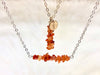 Raw Carnelian Bar Necklace