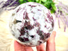 Pink Tourmaline Rubelite and Smoky Quartz Sphere 87mm (BM)