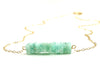 Amazonite Square Stone Bar Necklace