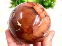 Carnelian Agate With Quartz Sphere 65mm CL