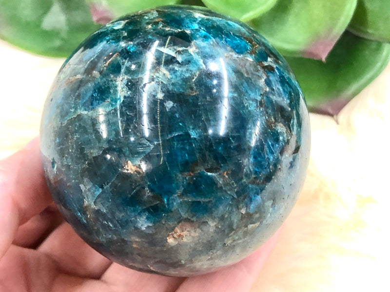 Blue Apatite Sphere 61mm FO