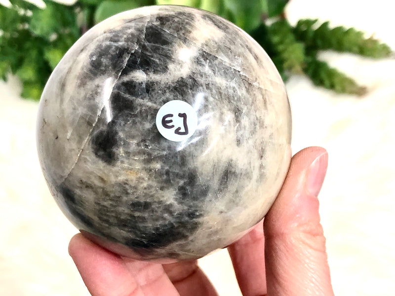 Black Moonstone Crystal Sphere 75mm EJ