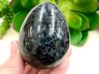 Indigo Gabbro Mystic Merlinite Crystal Egg 60mm QN