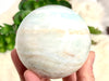 Blue Aragonite Caribbean Calcite Sphere 60mm EO