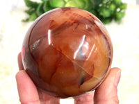 Carnelian Agate With Quartz Sphere 65mm CL