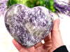 Lepidolite and Smoky Quartz Heart 92mm (BG)