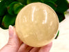 Honey Calcite Sphere 60mm QQ - Solar Plexus Chakra Stone