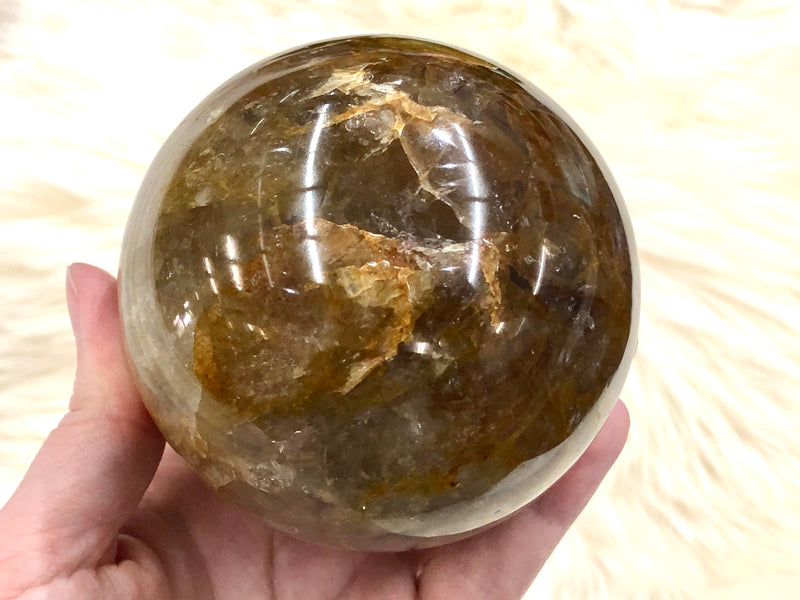 Hematoid Quartz Golden Healer Sphere 81mm IQ