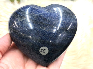 Lazulite Crystal Stone Heart 85mm IE