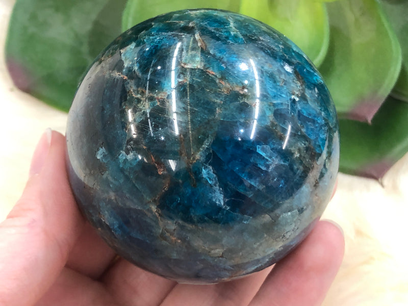 Blue Apatite Sphere 61mm FO