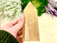 Honey Calcite Tower 53mm XH - Solar Plexus Chakra Stone