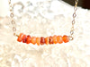 Raw Carnelian Bar Necklace