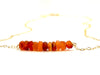 Raw Carnelian Bar Necklace