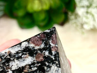 Garnet in Matrix Pyramid 50mm WK - Root Chakra Stone - January Birthstone