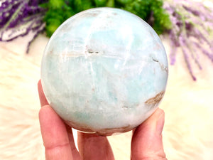 Caribbean Calcite Sphere 68mm (CF)