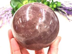 Large Lavender Rose Quartz Sphere 89mm (BH)