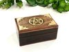 Pentacle Wooden Box Brass Inlay