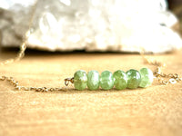 Green Kyanite Bar Necklace