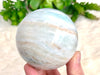 Blue Aragonite Caribbean Calcite Sphere 71mm EG