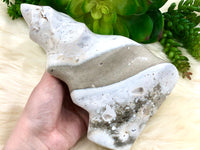 White Gray Ocean Jasper Freeform Flame 178mm FF