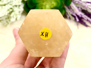 Honey Calcite Tower 53mm XH - Solar Plexus Chakra Stone