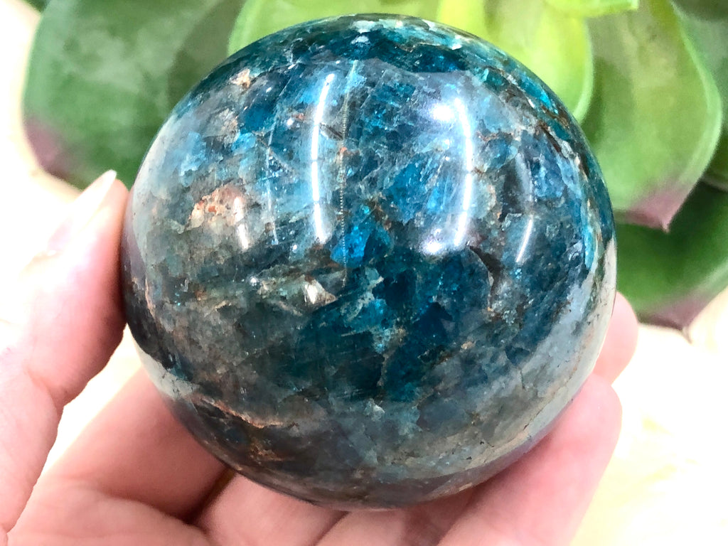 Blue Apatite Sphere 61mm FO