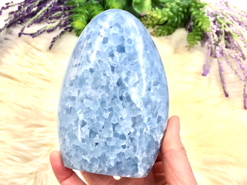 Blue Calcite Freeform Stone 119mm (BV)