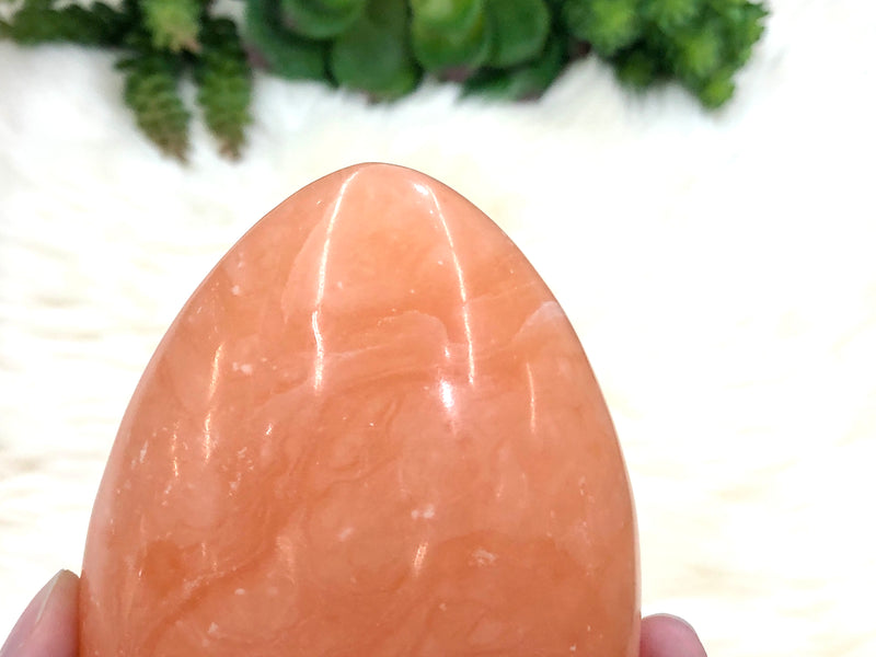 Orange Calcite Stone Freeform 107mm FK