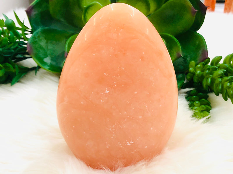 Large Orange Calcite Stone Freeform 140mm FW